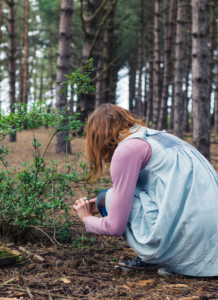 Person Foraging for food